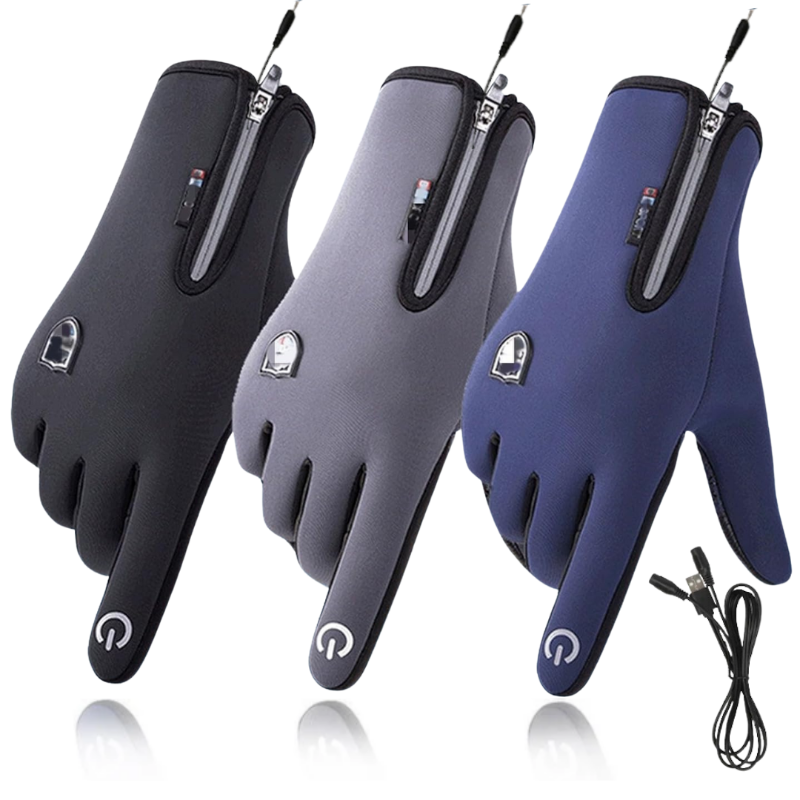 floiea™ Outdoor Heated Gloves Windproof and Waterproof with Plus Velvet