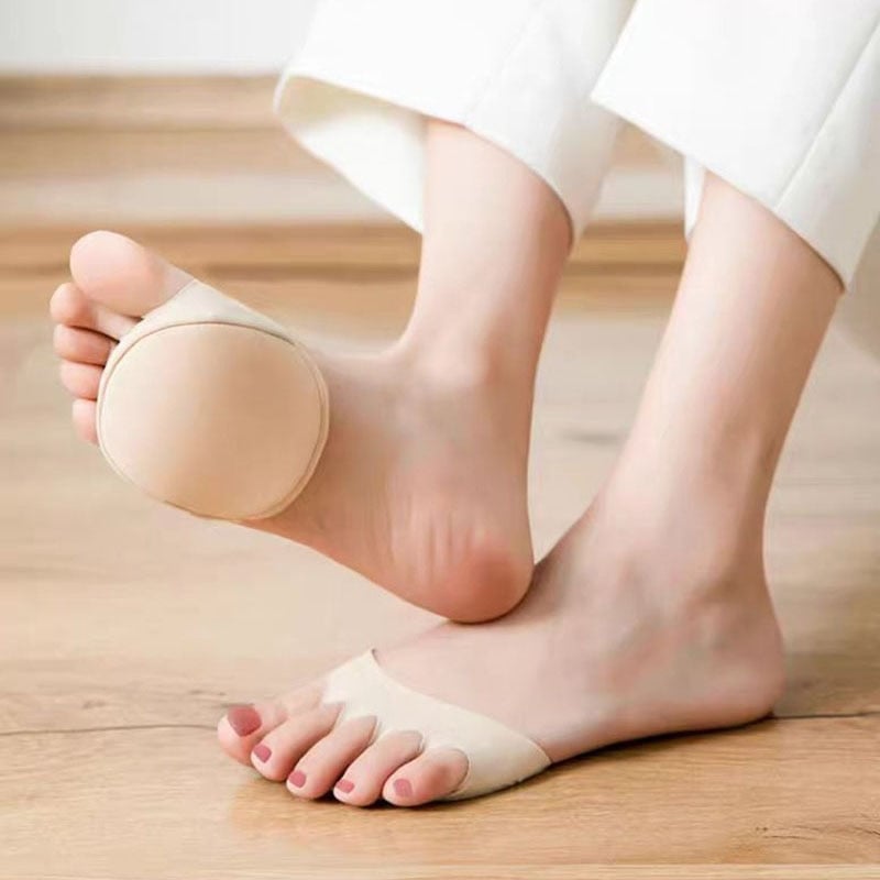 👠🧦 Five-Toe Forefoot Pads for Women – Shock-Absorbing Half Insoles (8pcs) 💖