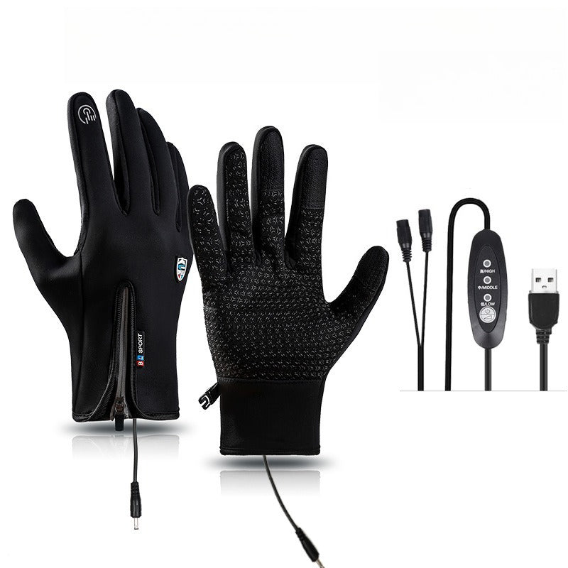 floiea™ Outdoor Heated Gloves Windproof and Waterproof with Plus Velvet