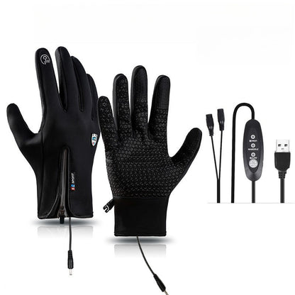 floiea™ Outdoor Heated Gloves Windproof and Waterproof with Plus Velvet