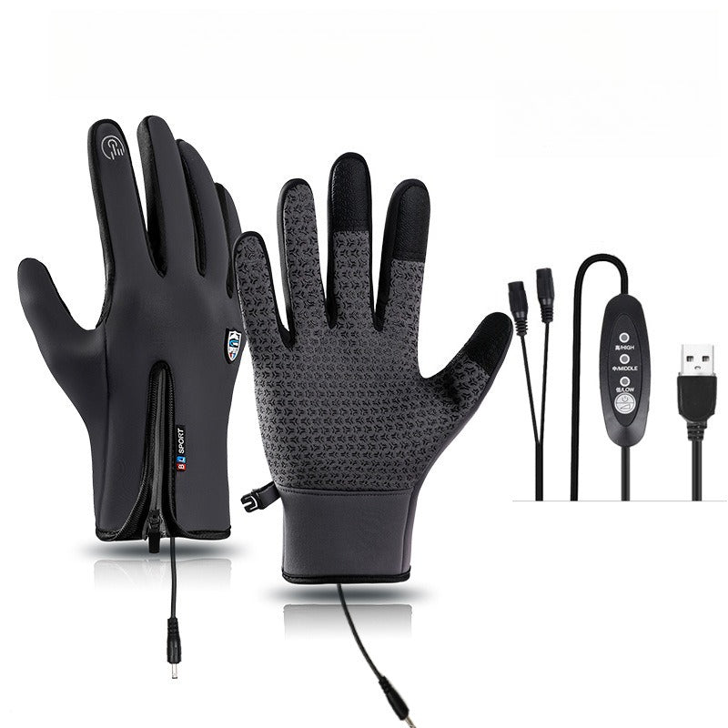 floiea™ Outdoor Heated Gloves Windproof and Waterproof with Plus Velvet