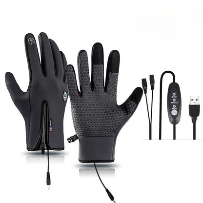 floiea™ Outdoor Heated Gloves Windproof and Waterproof with Plus Velvet