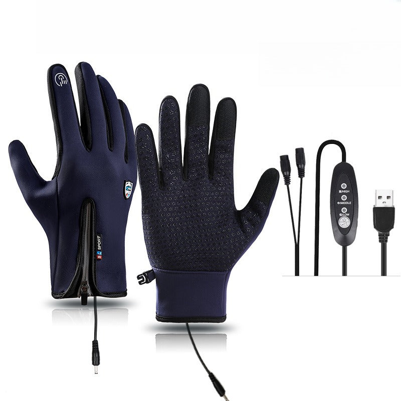floiea™ Outdoor Heated Gloves Windproof and Waterproof with Plus Velvet