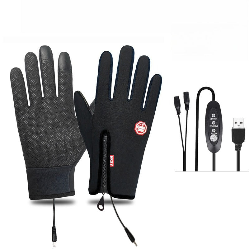 floiea™ Outdoor Heated Gloves Windproof and Waterproof with Plus Velvet
