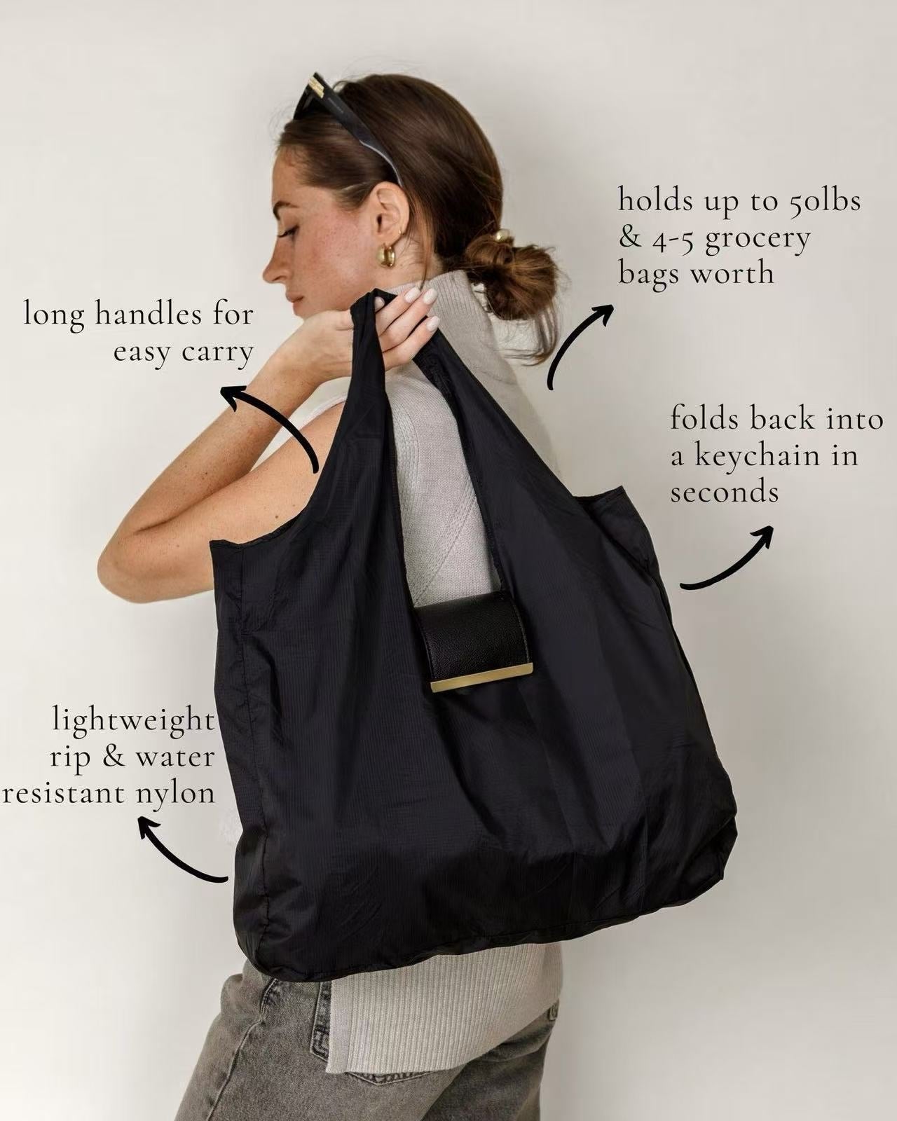 🔥🔥Foldable Keychain Tote Bag