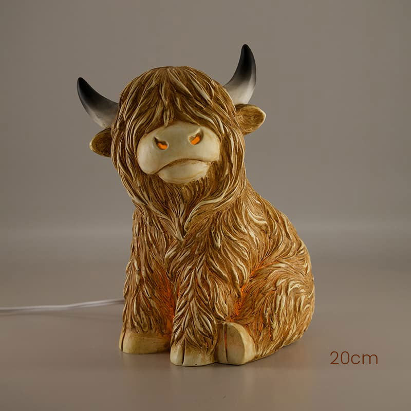 🐮 The Cozy Highland Glow: Highland Cattle Lamp