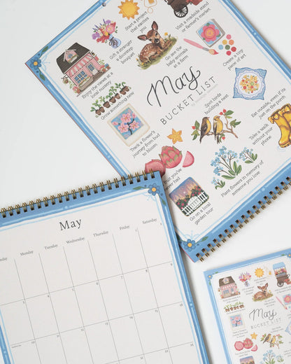 🌸 2026 Bucket List Wall Calendar - Celebration of Life’s Seasons📅