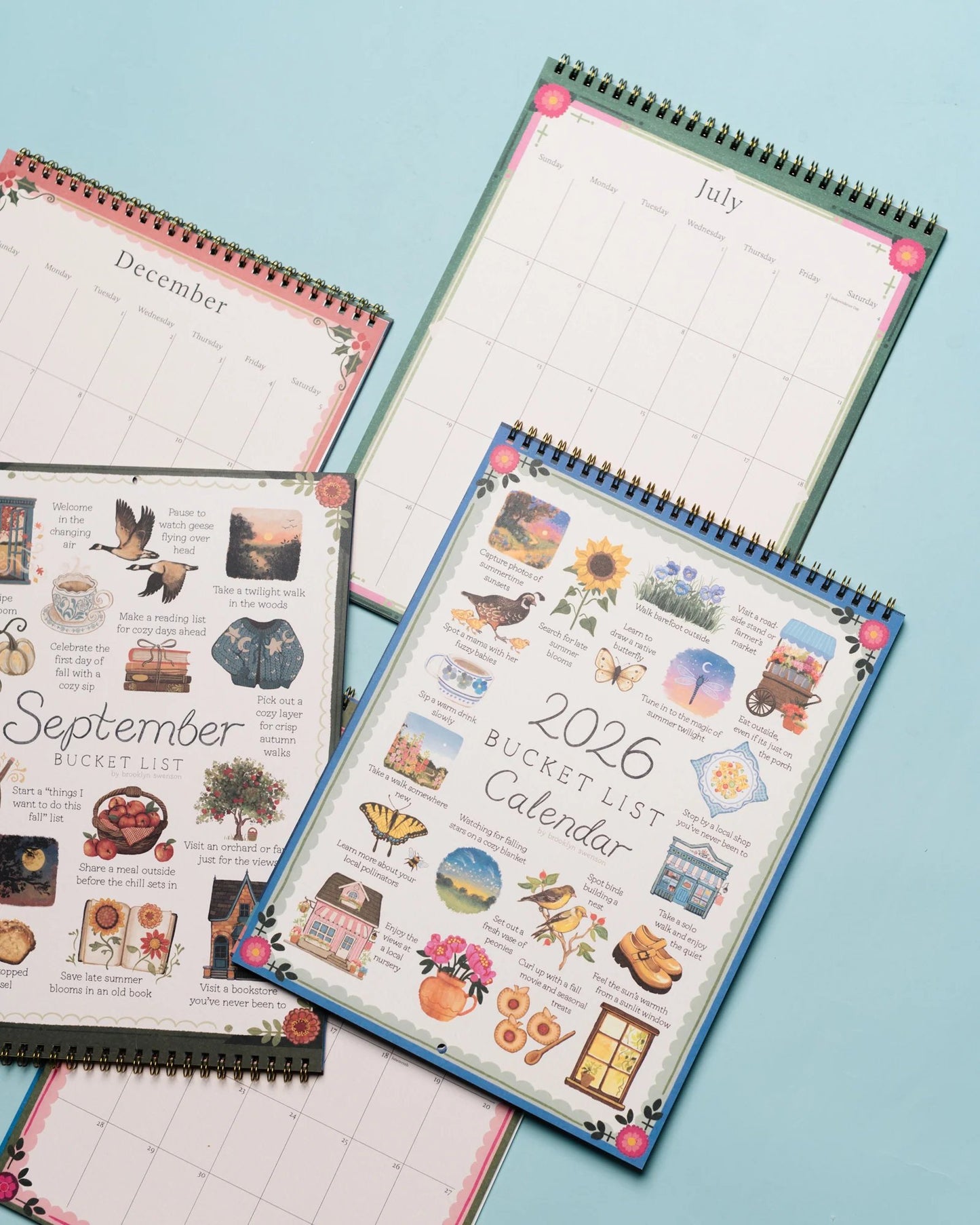 🌸 2026 Bucket List Wall Calendar - Celebration of Life’s Seasons📅