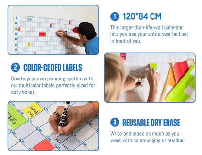 📅2026 Wall Calendar - Flexible Dry-Erase Material ✍️Design Your Amazing Year!🏃