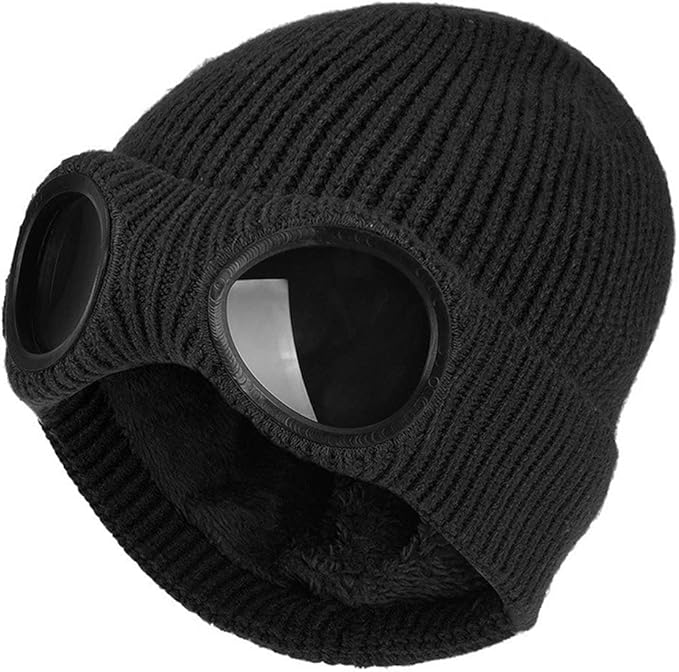 🔥Christmas Early Discount 49% Off✨Unisex Solid Color Goggle Lens Design Beanie Hat